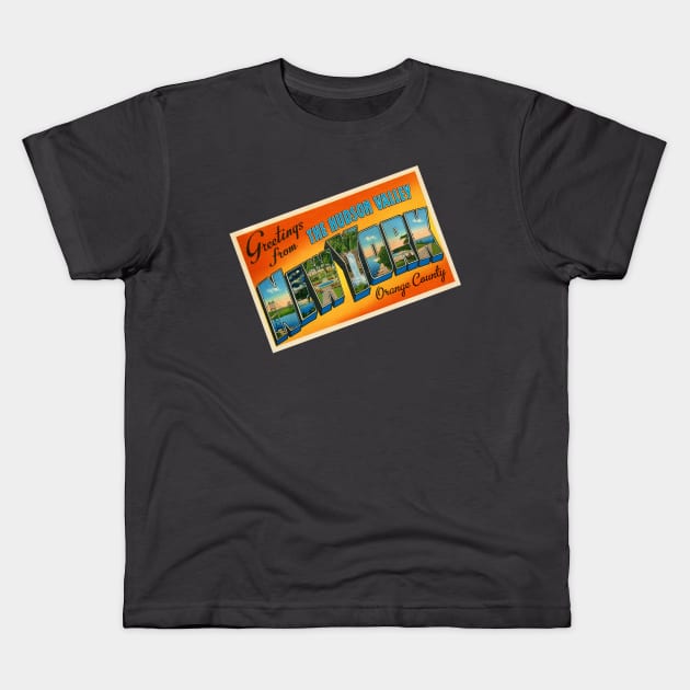 Greetings From Orange County NY Kids T-Shirt by MatchbookGraphics